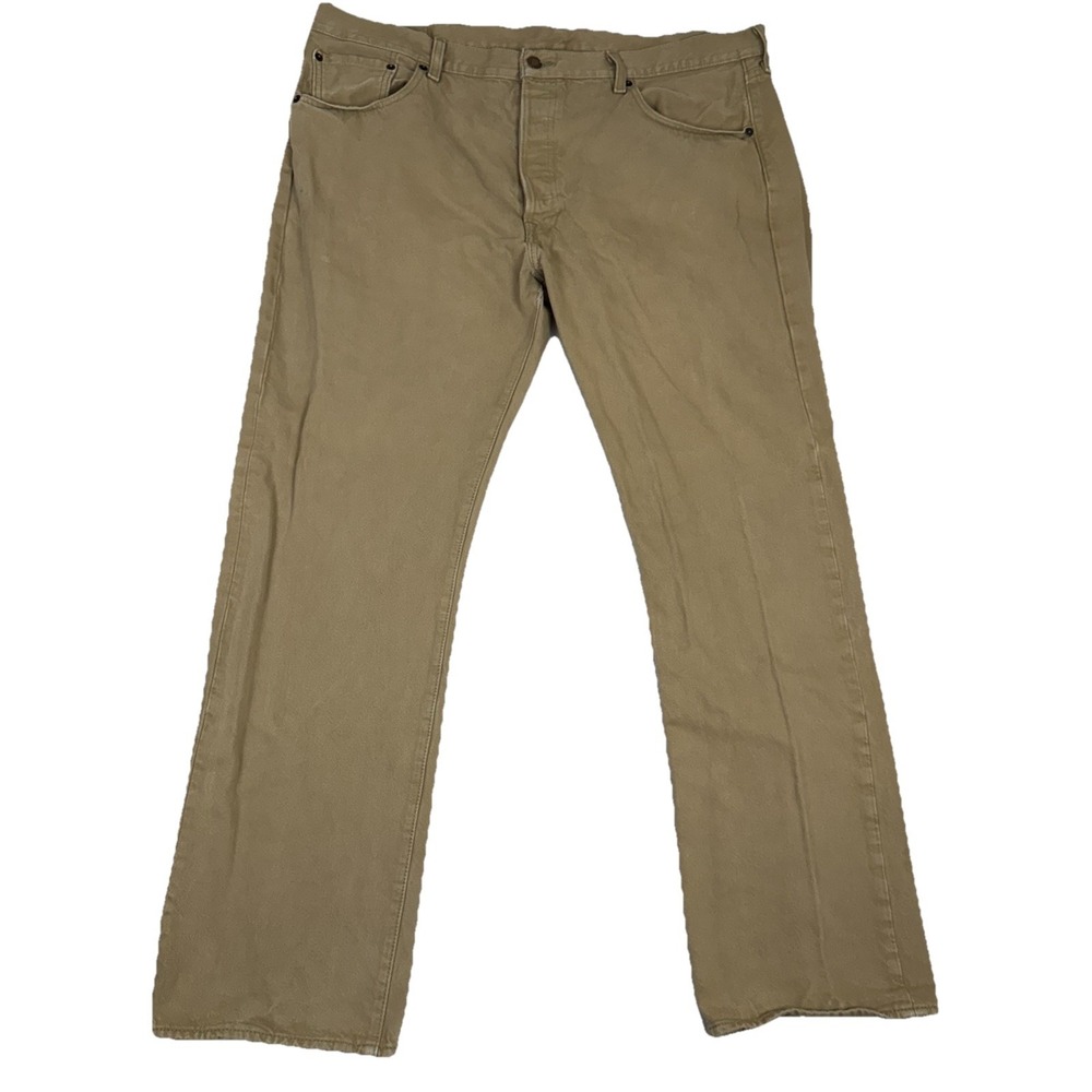 Levi's 501 Men's Tan Khaki Jeans 40x32 Original Fit Button Fly Denim